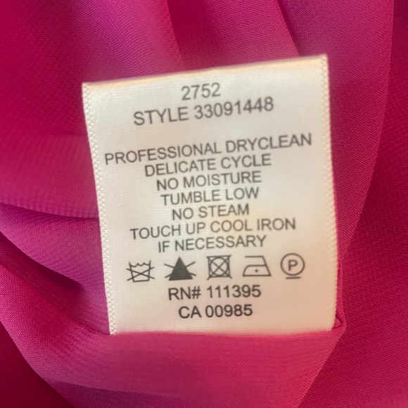 Tory Burch fuchsia silk one-shoulder mini dress, size 2 - Picture 12 of 15